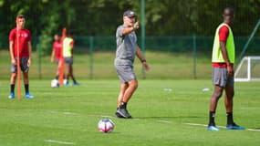 Christophe Galtier à l'entraînement avec le Losc, le 5 juillet 2018