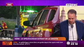 Isère: le spéléologue de 25 ans extrait de la grotte 