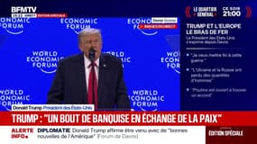 Donald Trump se moque d'Emmanuel Macron qui "a essayé de faire le dur à cuire" lors de son discours la veille à Davos 