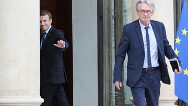 Jean-Claude Mailly, à sa sortie de l'Élysée où il était reçu par Emmanuel Macron.