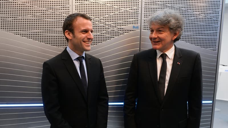 Emmanuel Macron et Thierry Breton en 2016