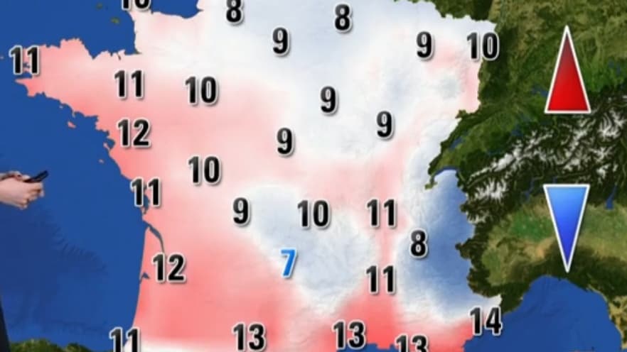 Les températures de ce mardi 11 janvier 2018 dans l'après-midi Les températures de ce mardi 11 janvier 2018 dans l'après-midi