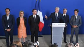 Bruno Le Maire, lors de la passation de pouvoirs à Bercy, samedi 21 mai 2022