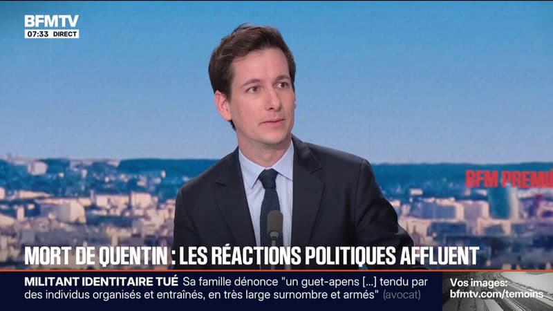 Après la mort de Quentin à Lyon, ce jeune militant nationaliste, les réactions politiques affluent