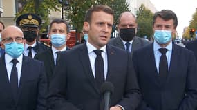Emmanuel Macron, le 29 octobre 2020 à Nice (Alpes-Maritimes).