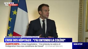 Emmanuel Macron dit avoir "entendu la colère et l'indignation" du personnel soignant "face à des conditions de travail devenues difficiles"