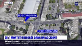 Lyon: un mort et cinq blessés graves dans un accident de la route