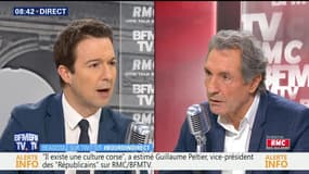 Guillaume Peltier face à Jean-Jacques Bourdin en direct