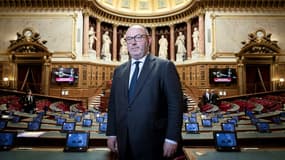 Le sénateur (LR) Laurent Duplomb dans l'hémicycle du Sénat, le 11 février 2025 à Paris