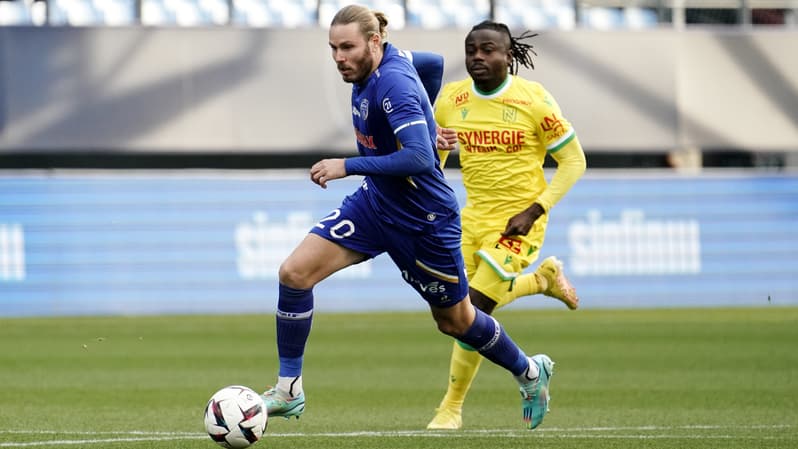 Renaud Ripart lors de Troyes-Nantes, 28 décembre 2022