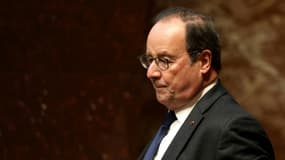 L'ancien président de la République François Hollande à l'Assemblée nationale à Paris le 11 février 2025