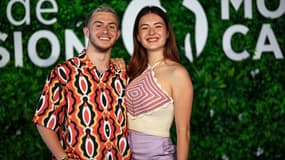Le youtubeur Michou et la chorégraphe et danseuse Elsa Bois à Monte-Carlo, à Monaco, le 18 juin 2023