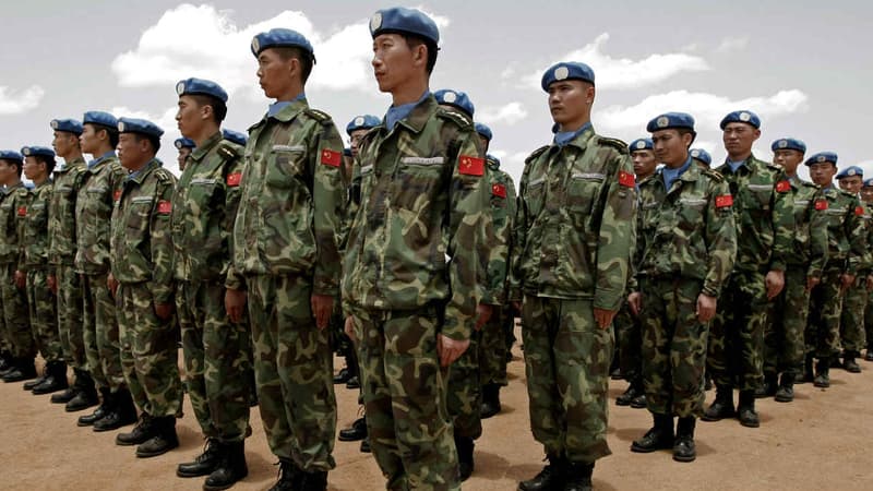 Des Casques bleus chinois au Soudan, plus précisément à Nyala, avant une mission au Darfour. (Photo d'illustration)
