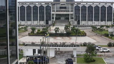 Le siège de la Radio Télévision Gabonaise, à Libreville, en juin 2017.