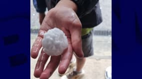 Des grêlons de 5 à 6cm sont tombés en Normandie ce vendredi 13 juin.