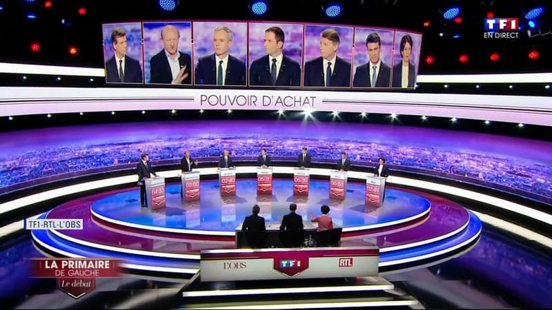 Le premier débat de la primaire à gauche, le 12 janvier 2017.