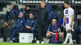 Christophe Galtier au moment de l'entrée de Zaïre-Emery avec le PSG, 21 avril 2023