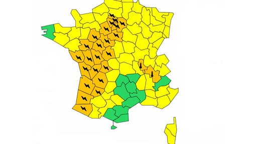 L'alerte orange orage et canicule couvre désormais 26 départements, allant du Sud-Ouest jusqu'à la région parisienne.