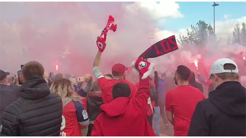 Lille-Saint-Etienne: énorme ambiance, les supporters du LOSC déchaînés avant la rencontre