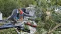 Un camping a été détruit à Sagone en Corse après de violents orages le 18 août 2022