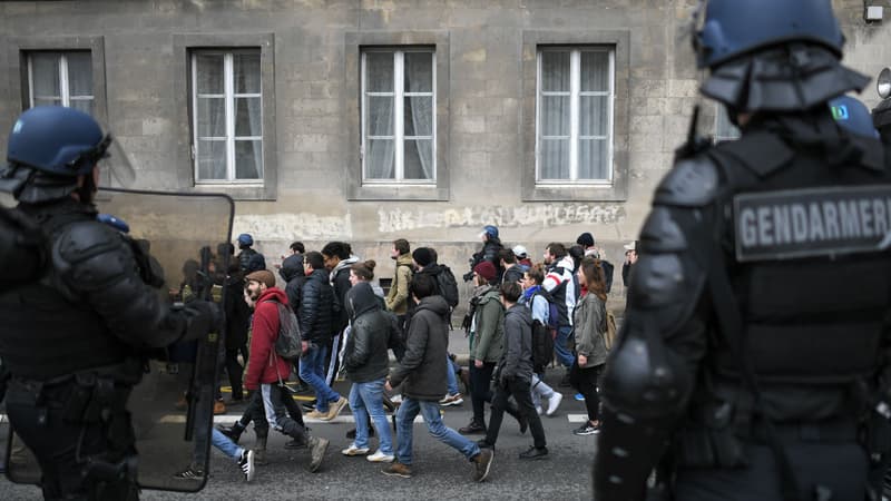 Une manifestation d'étudiants à Nantes, le 28 mars 2018