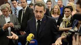 Nicolas Sarkozy au siège de son parti, le 28 mai 2015.