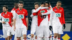 L'AS Monaco lors de sa victoire en Coupe de France contre l'équipe de Chasselay, mercredi 21 janvier.