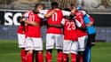 Les joueurs du Stade de Reims en Ligue 1, à Angers le 13 septembre 2020
