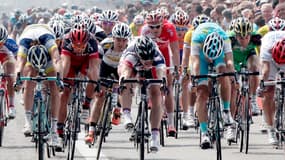 Un sprint sur le Tour de France