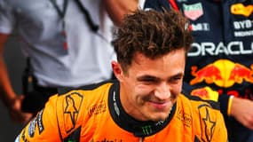 La joie de Lando Norris, après sa pole position au GP d'Espagne