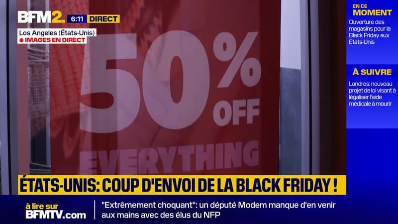 États-Unis: coup d'envoi du Black Friday à Los Angeles