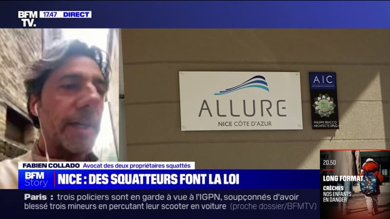 Fabien Collado, avocat de deux propriétaires squattés à Nice: 