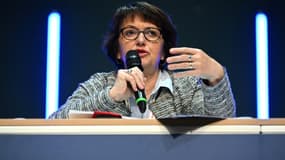 La présidente de la FNSEA Christiane Lambert à Besançon, le 30 mars 2022.