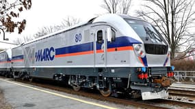 Un train du réseau MARC dans le Maryland aux Etats-Unis