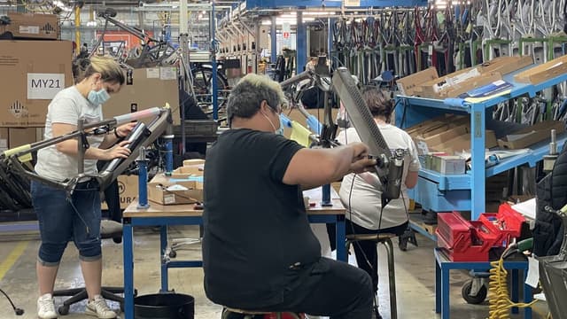 A Romilly sur Seine, Cycleurope produit chaque jour jusqu'à 1000 vélos