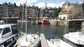 Photo du port d'Honfleur, dans le Calvados.