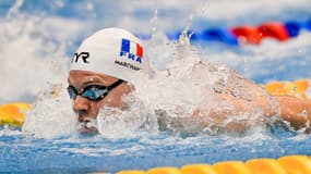 Léon Marchand sur les séries du 200m papillon des Mondiaux, 25 juillet 2023