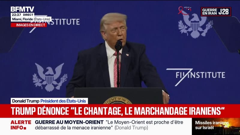"Aujourd'hui, les Iraniens sont en train d'essayer de s'échapper", déclare Donald Trump