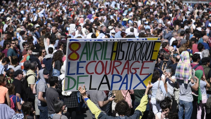 Une manifestation en faveur du désarmement d'ETA à Bayonne le 8 avril 2017