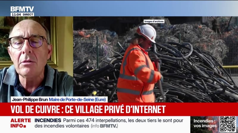 Vol de cuivre: la commune de Porte-de-Seine, dans l'Eure, privée d'Internet