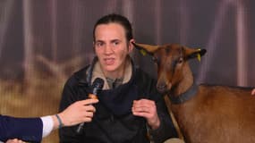Delphine Serreau, éleveuse de chèvres dans l'Indre était sur BFMTV ce lundi 26 février 2023.