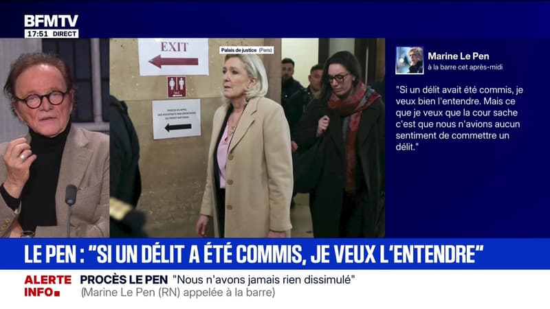Marschall Truchot : Procès en appel Le Pen, fin du premier jour d'audience - 13/01