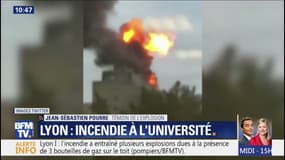 Un témoin raconte "l'onde de choc" lors des explosions sur le campus de Lyon 1