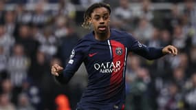 Bradley Barcola avec le PSG, le 4 octobre 2023