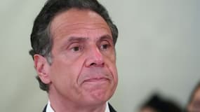 Le gouverneur de l'Etat de New York Andrew Cuomo, dans le Bronx à New York, le 26 mars 2021