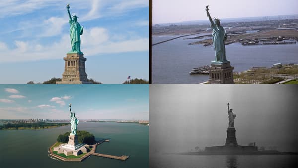 Parmi ces images de la Statue de la Liberté, une seule a été générée par Midjourney