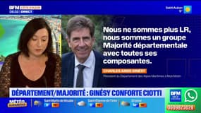 Alpes-Maritimes: Charles Ange Ginésy annonce qu'Éric Ciotti reste au sein du groupe majoritaire au conseil départemental