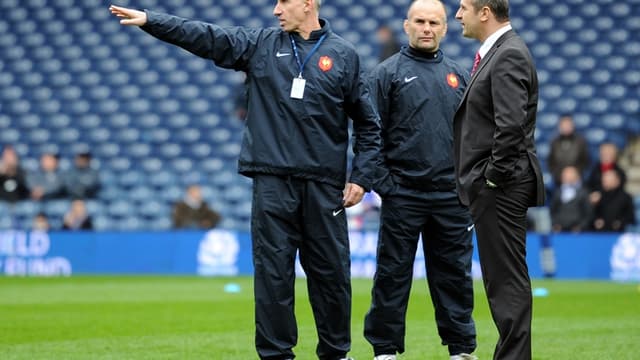 Patrice Lagisquet avec le staff