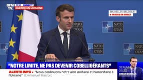 Emmanuel Macron sur la fourniture d'armes à l'Ukraine: "Il y a une limite, qui est de ne pas devenir cobelligérants" 