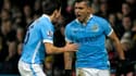 Sergio Aguero fête son but décisif contre Watford